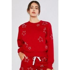 🆕Fleece Sweatshirt with Star Embroidery